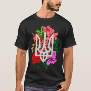 Botanische stilstand en Oekraïense trident tryzub  T-shirt