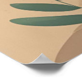 Botanische stroming – Abstracte Natuur in aardse t Poster (Hoek)