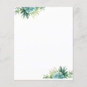 Botanische Succulent Salon Services Flyer Sjabloon (Achterkant)