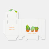 Botanische Succulente Planten Gepersonaliseerd Bedankdoosjes (Uitgevouwen)