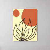 Botanische Symmetrie Abstracte Line Art Wall Print (Voorkant)