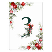 Botanische tabel met noel 3 Wedstrijknummer Kaart (Voorkant)