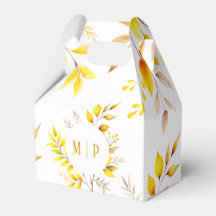 Botanische takken waterverf thema Gele kleuren