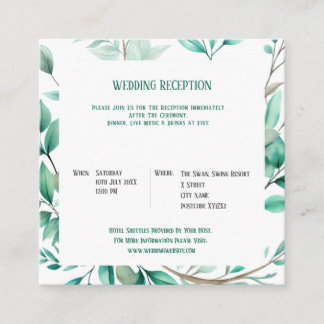 Botanische takken waterverf thema Heldere kleuren Informatiekaartje