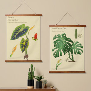 Botanische tapijten - Monstera Hangend Wandkleed