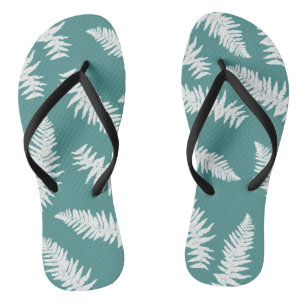 Botanische Teenslippers met Fern Leaf