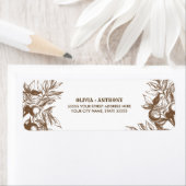 Botanische tekening Rustic Return Address Label (Insitu)