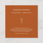 Botanische Terracotta Weddenschap Website QR Code  Informatiekaartje (Voorkant)
