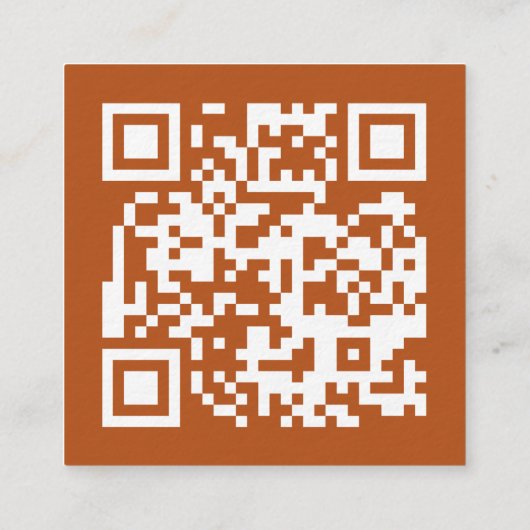 Botanische Terracotta Weddenschap Website QR Code  Informatiekaartje (Achterkant)