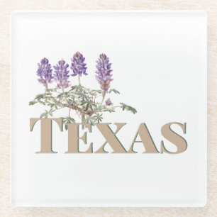 Botanische Texas Bluebonnet 2 Glazen Onderzetter