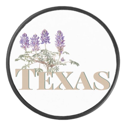 Botanische Texas Bluebonnet 2 Hockey Puck (Voorkant)
