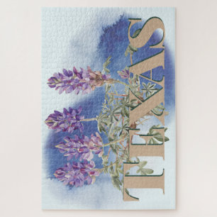 Botanische Texas Bluebonnet 2 Legpuzzel
