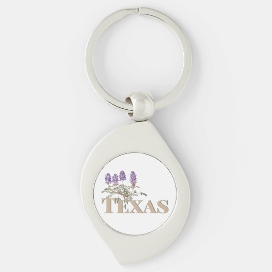 Botanische Texas Bluebonnet 2 Sleutelhanger (Voorkant)