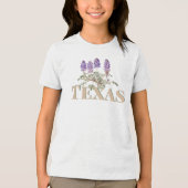 Botanische Texas Bluebonnet 2 Tri-Blend Shirt (Voorkant)
