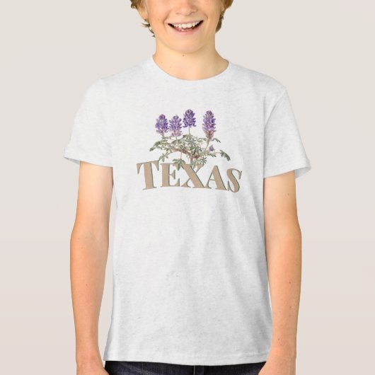 Botanische Texas Bluebonnet 2 Tri-Blend Shirt (Voorkant)
