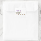 Botanische Texas Bluebonnet 2 Vierkante Sticker (Tas)
