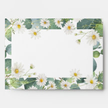 Botanische thema eucalyptus daisy envelop