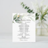 Botanische tijdlijn voor tekstbruiloft in script v (Staand voorkant)