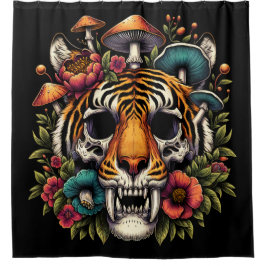 Botanische tijger douchegordijn