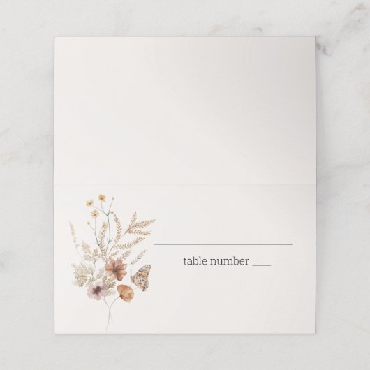 botanische tiny Floral bruiloft (Buitenkant ongevouwen)