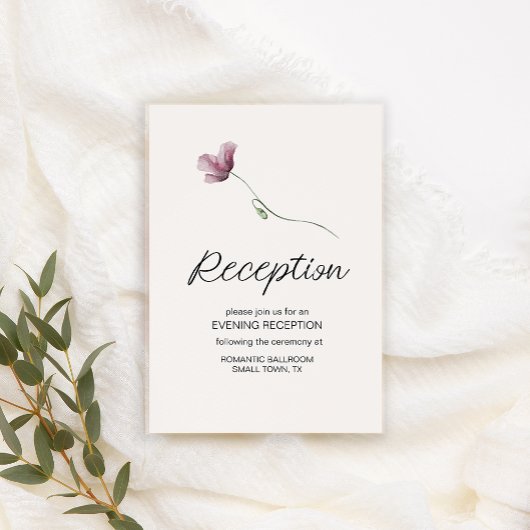  botanische tiny Floral Wedding Informatiekaartje
