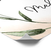 botanische tiny Floral Wedding Poster (Hoek)