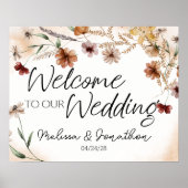 botanische tiny Floral Wedding Poster (Voorkant)