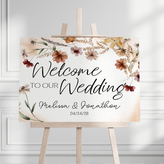 botanische tiny Floral Wedding Poster