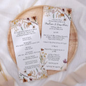  botanische tiny Floral Wedding Programma