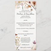  botanische tiny Floral Wedding Programma (Voorkant)