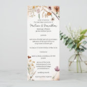  botanische tiny Floral Wedding Programma (Staand voorkant)