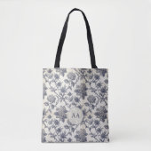 Botanische Toile | Hydrangea & Zeeholly Eigen ontw Draagtas (Voorkant)