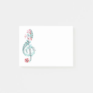 Botanische Treble Clef Post-it® Notes