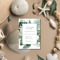 Botanische tropische bruiloft RSVP