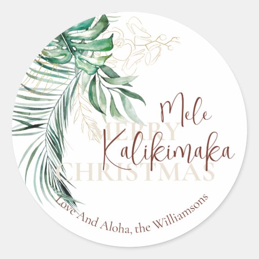 Botanische tropische manie | Aangepast Ronde Sticker (Voorkant)