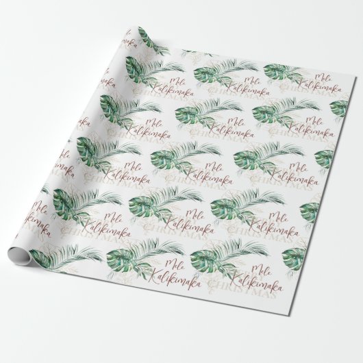 Botanische tropische manie | Kerstmis Cadeaupapier (Uitgerold)