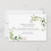 Botanische trouwkaart Save The Date-uitnodigingen  Kaart (Voorkant)