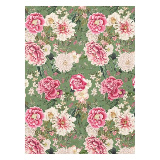 botanische tuin bloemenpatroon tafelkleed (Voorkant)