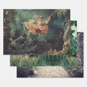 Botanische Tuin Decoupage Zwaar Gewicht 3-Set Inpakpapier Vel