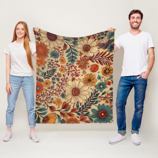 Botanische Tuin Tapestry Fleece Deken (In situ)