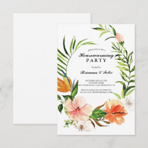 Botanische Tuin Tropisch Groen Housewarming Party Kaart