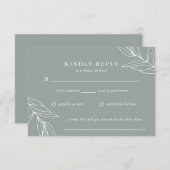 Botanische tuinbouw RSVP kaartje (Voorkant / Achterkant)