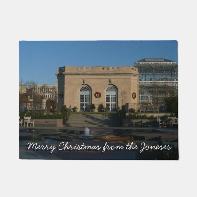 Botanische tuinen met Kerstmis in Washington DC Deurmat (Voorkant)