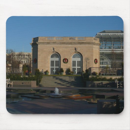 Botanische tuinen met Kerstmis in Washington DC Muismat (Voorkant)