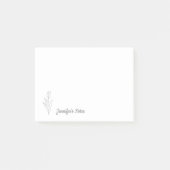 Botanische Tulp lijn Art Bloem Post-it® Notes (Voorkant)
