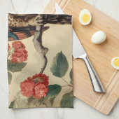  botanische uil in het bos theedoek (Quarter Fold)