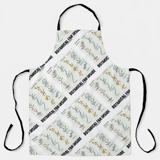 Botanische ventilator in soorten knoppen schort (Voorkant)