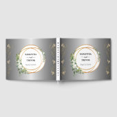 Botanische Vergulde Gouden Ringen & Loof Gastenboek (Volledig)