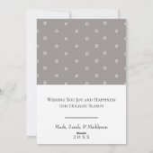 Botanische versierde NOEL platte kerstfoto kaart (Achterkant)