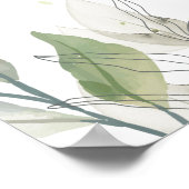 Botanische viering van het leven Foto Begrafenis Poster (Hoek)